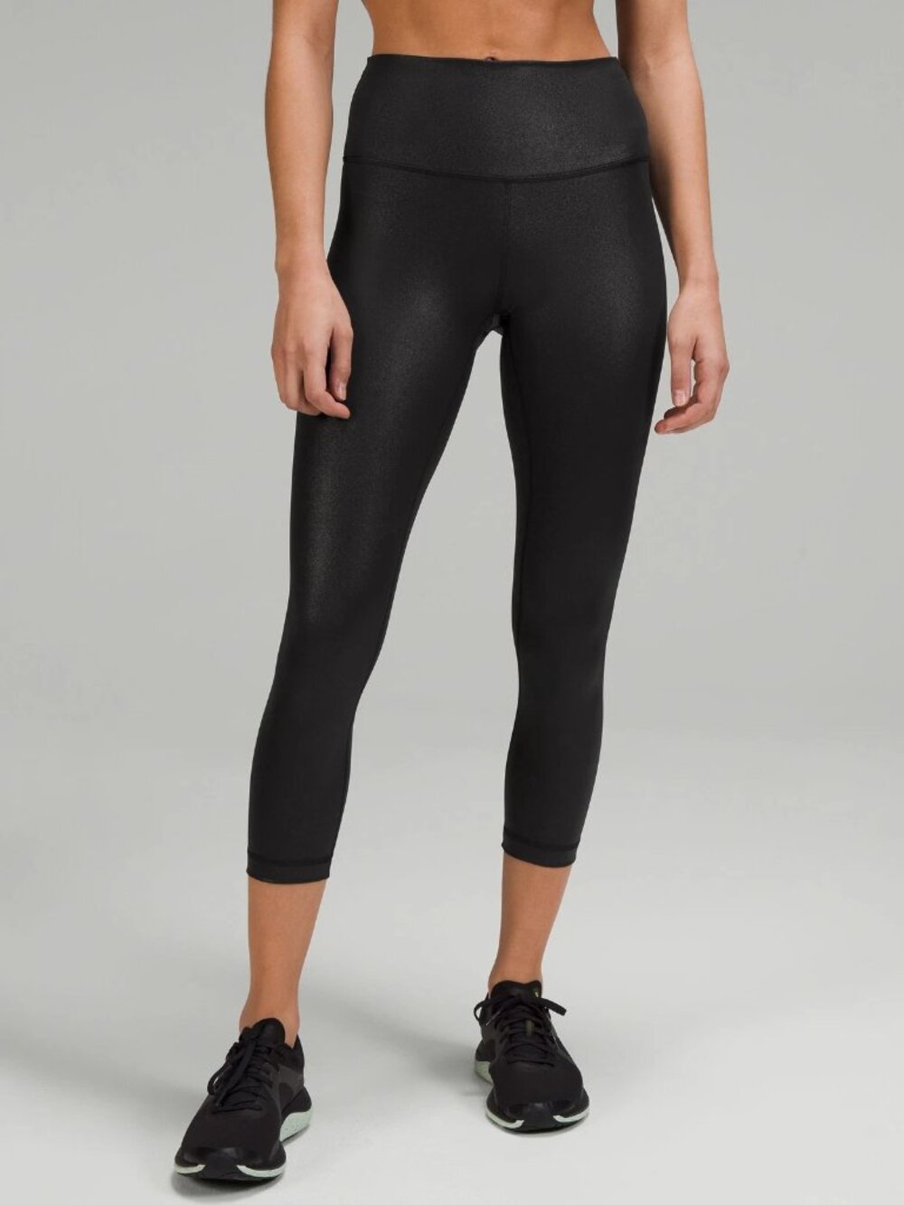 Lululemon Wunder Under Crops High-Rise *Foil 21" Luminosity Foil Print Black XS
